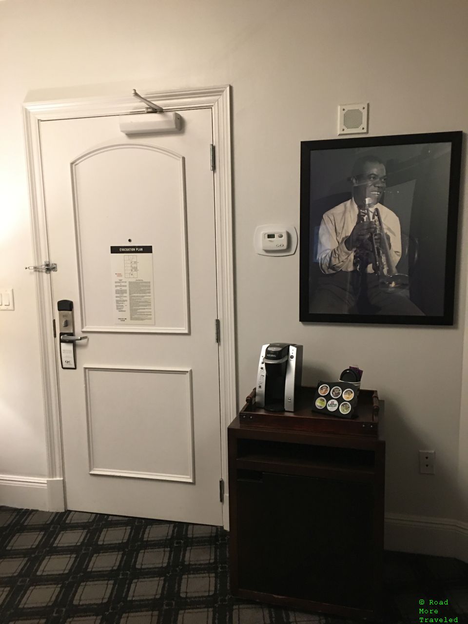 Q&C Hotel Bar, Autograph Collection by Marriott - coffee maker and Louis Armstrong photo