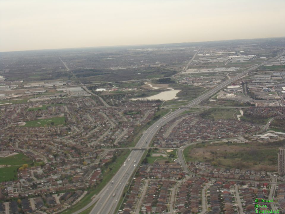 Toronto suburbs after takeoff from YYZ