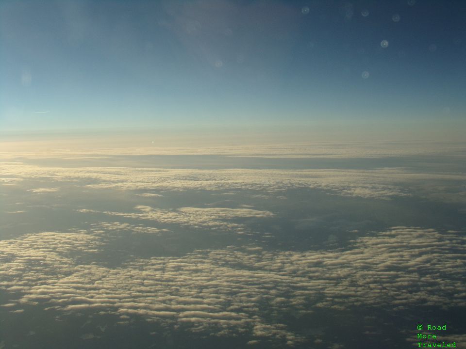 Flying over St. Lawrence valley, Quebec