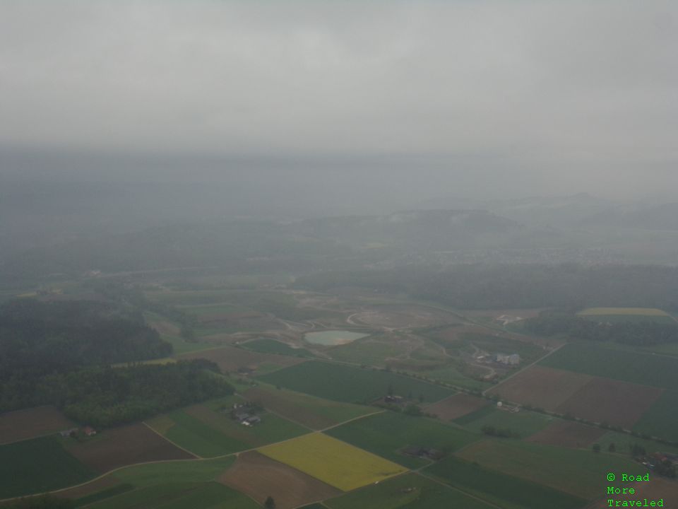 Swiss countryside approaching Zurich