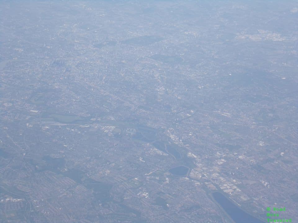View of London from the air