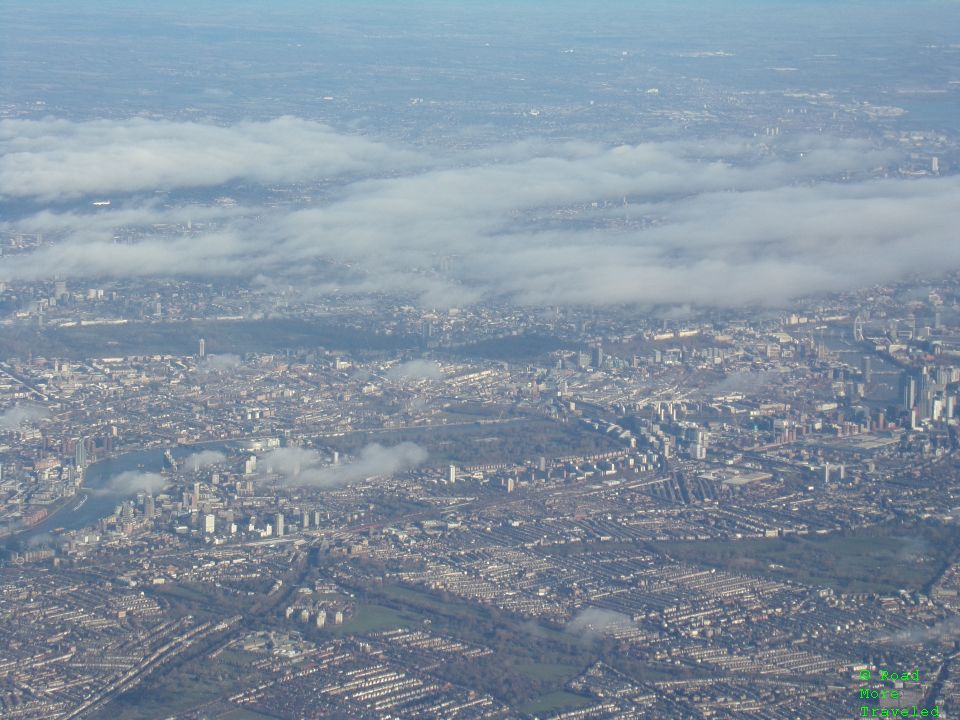 View of central London from south
