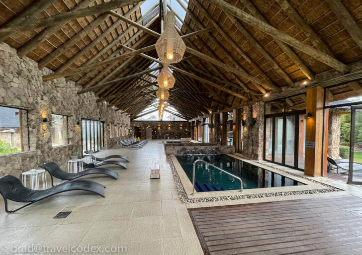 a pool inside a building