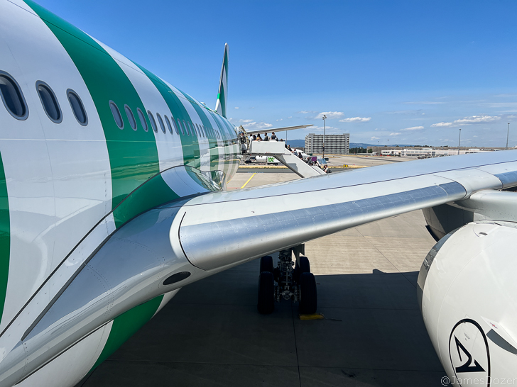 a plane with people on it