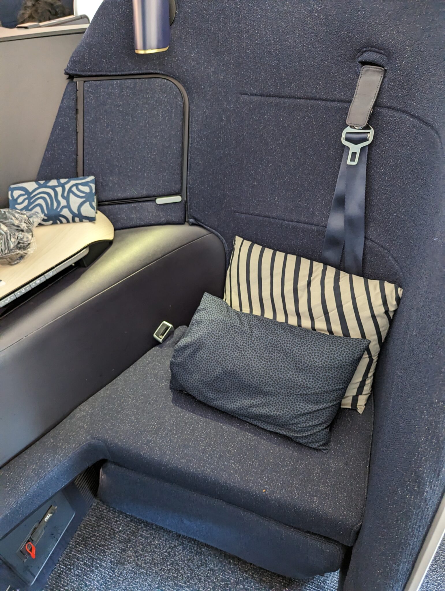 a seat in a plane