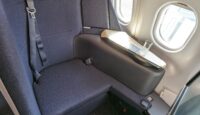 a seat in an airplane