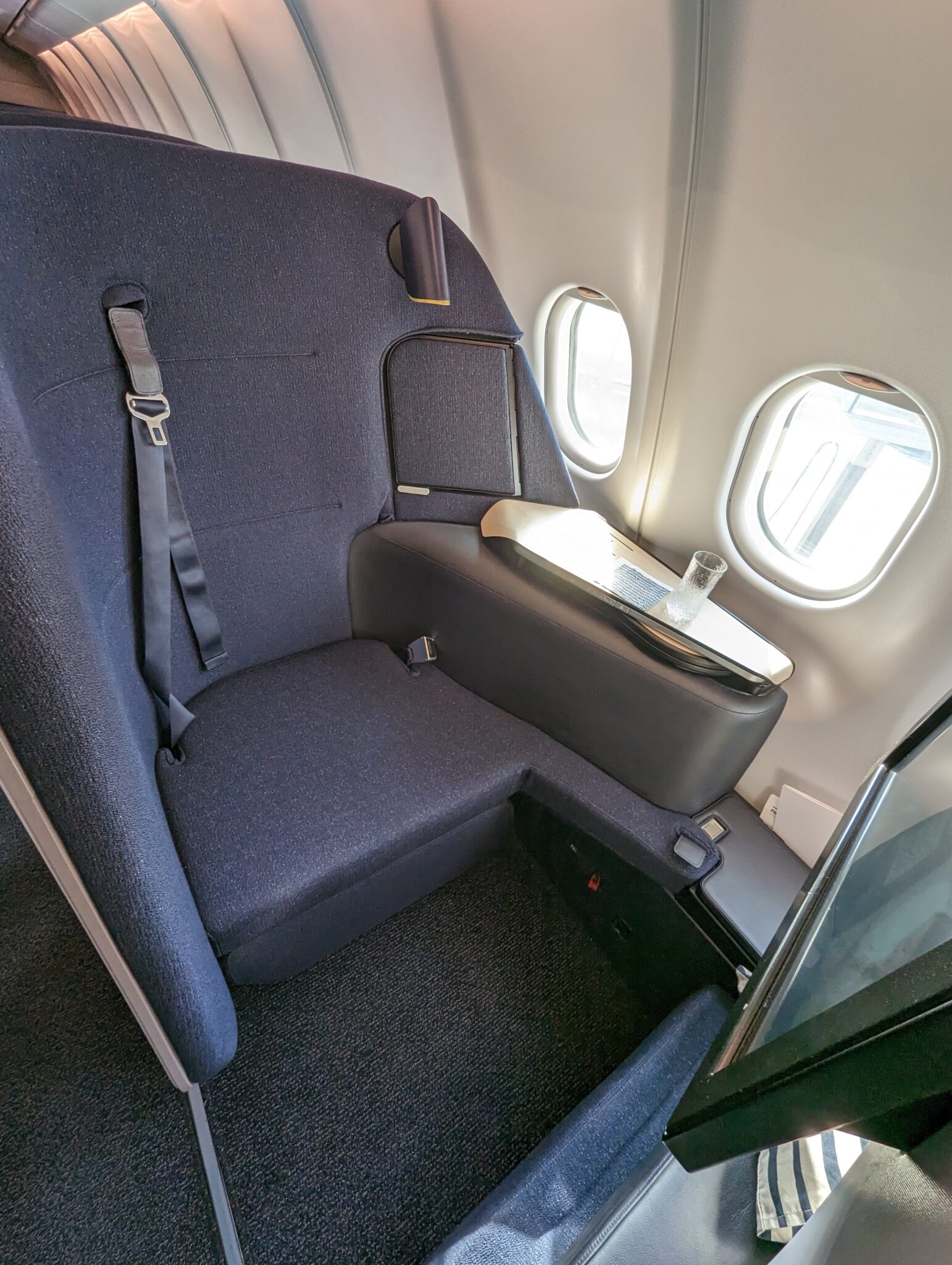 a seat in an airplane