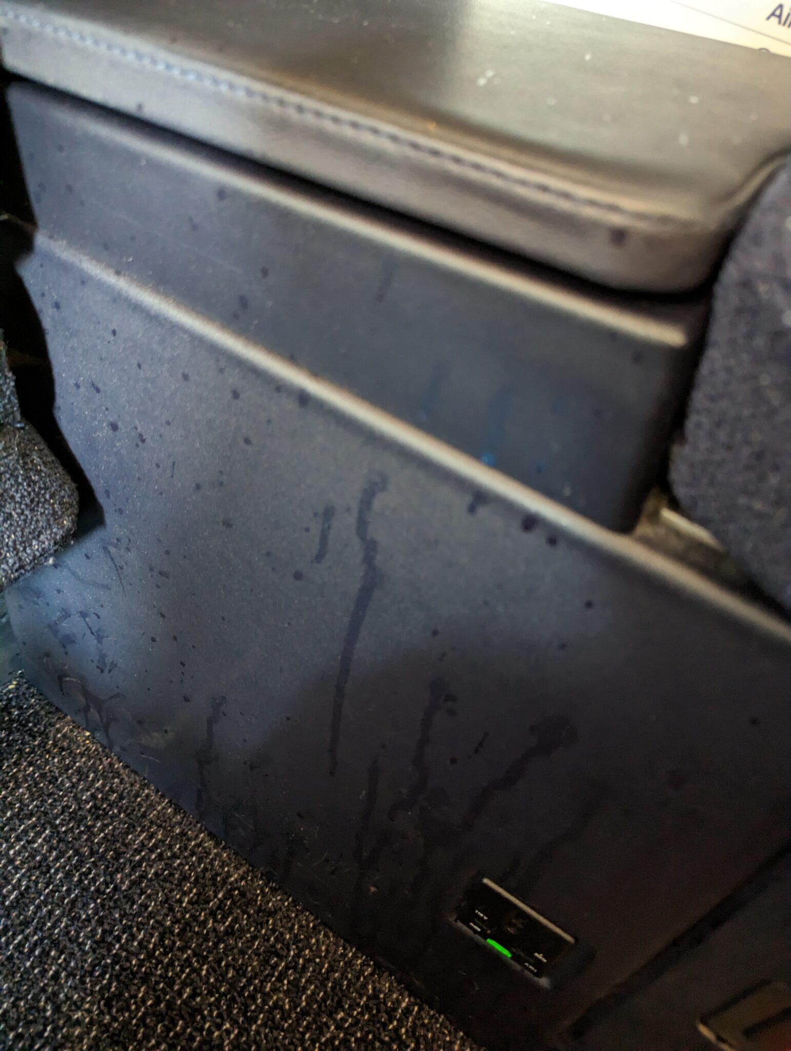 a close up of a black object