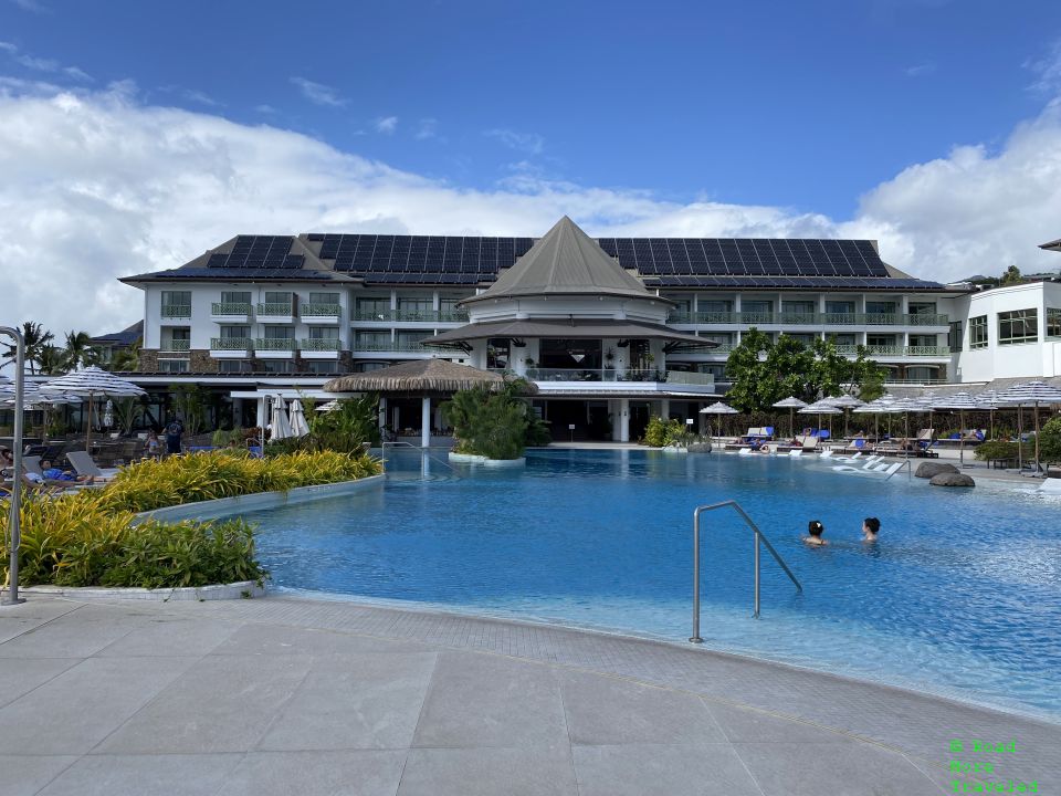Swimming pool at the Hilton Tahiti hotel