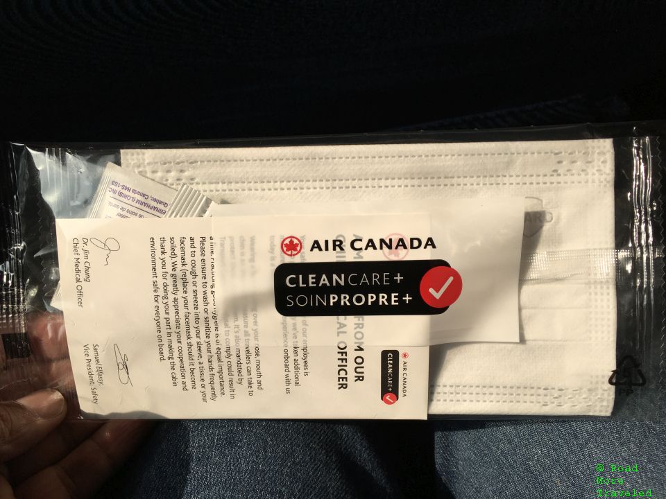 Air Canada hygiene pack
