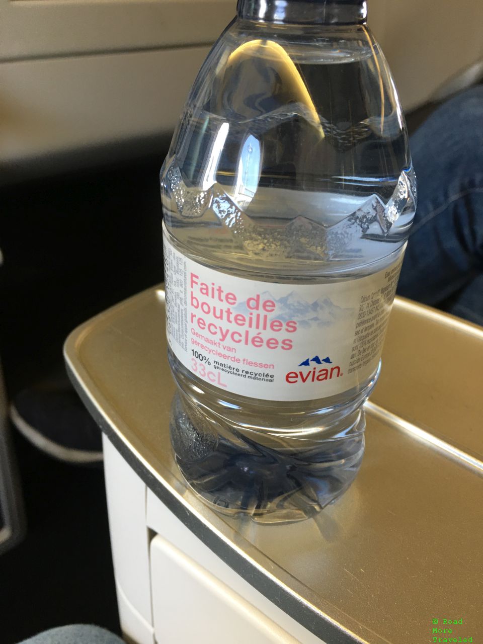 Air France Evian water