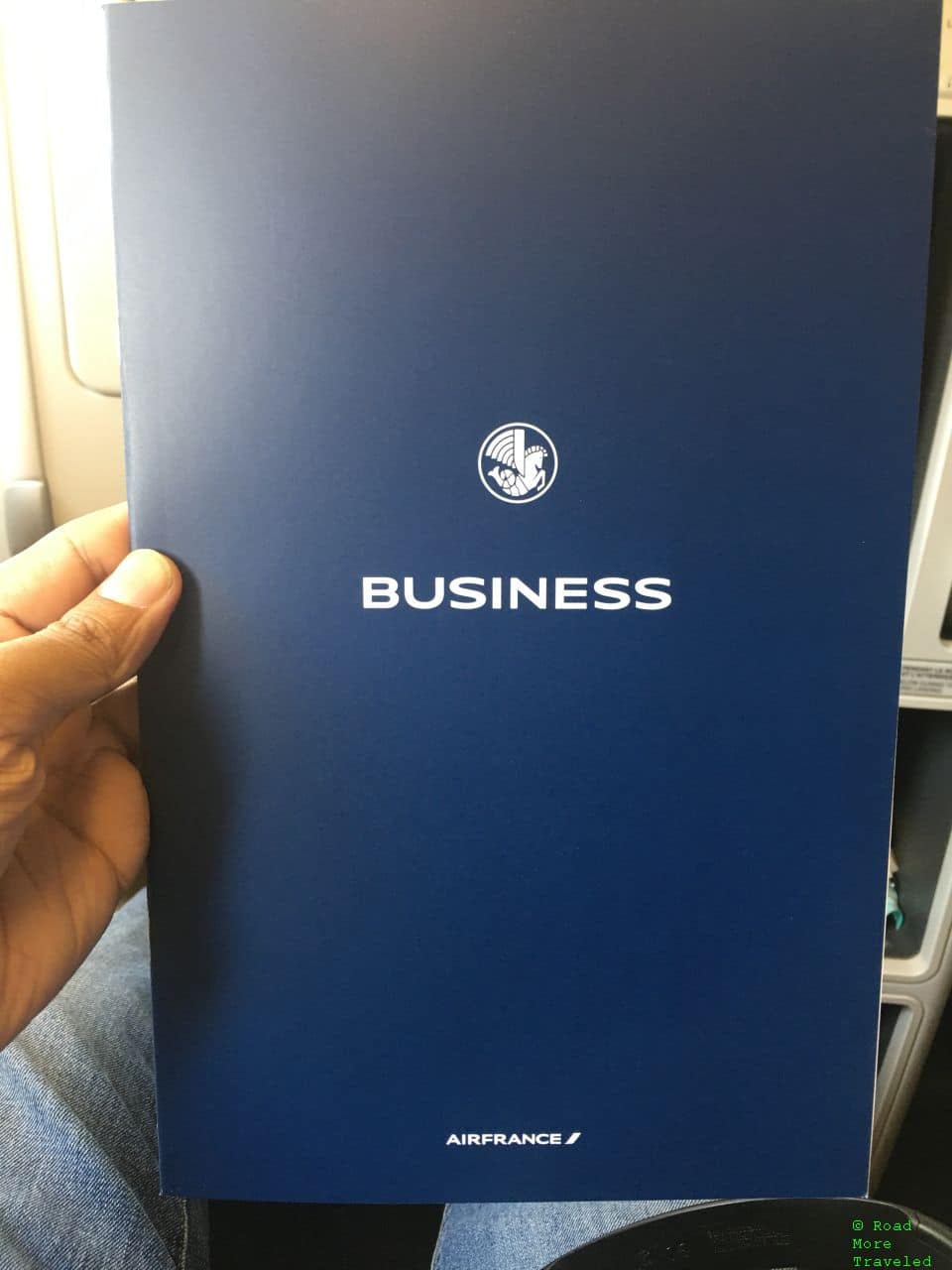 Air France Business Class menu