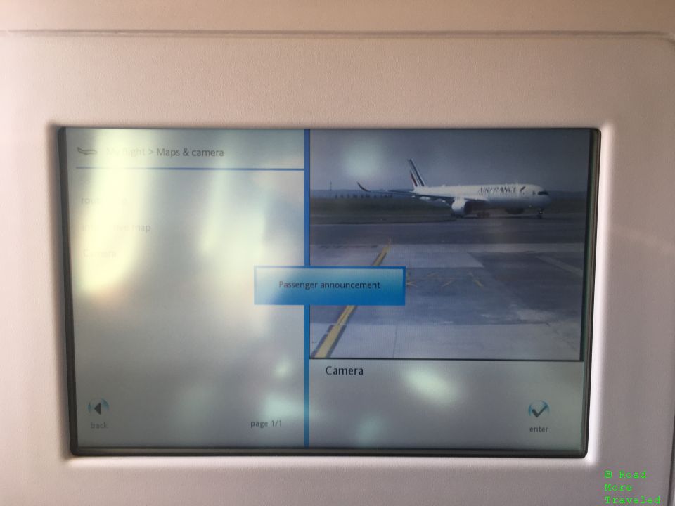 Air France B77W Business Class - nose camera