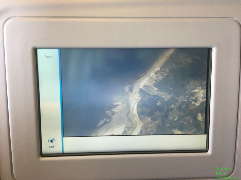 Air France nose camera - crossing the coast of France