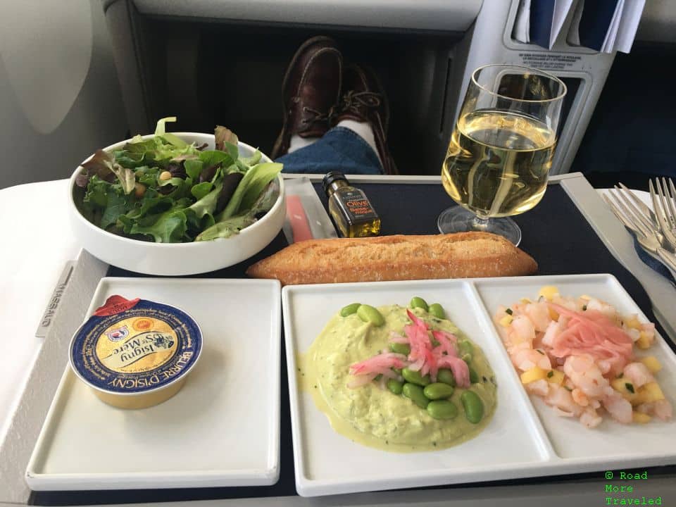 Air France B77W Business Class - appetizer