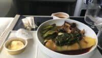 Air France B77W Business Class lunch - main course
