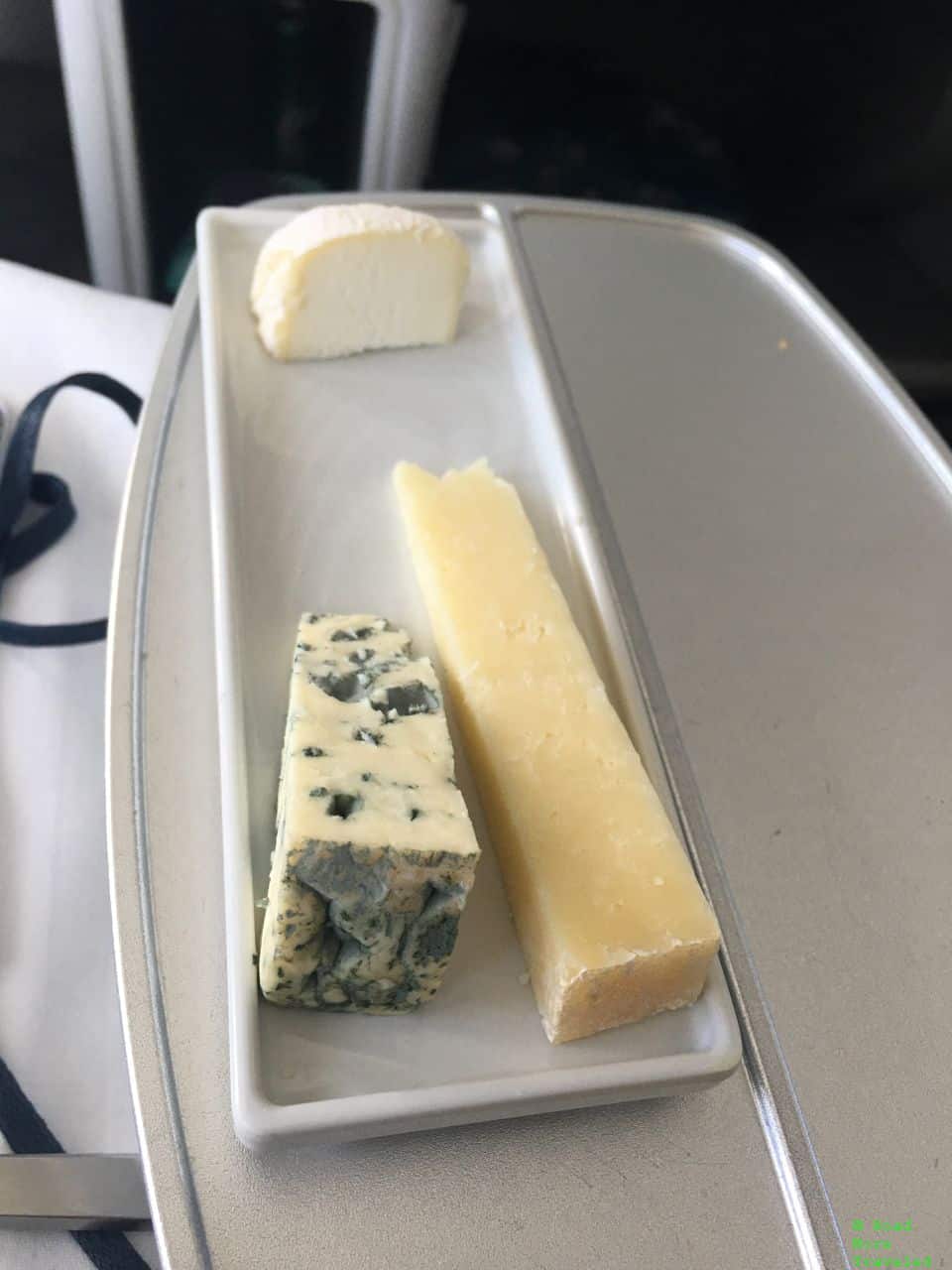 Air France Business Class meal - cheese plate