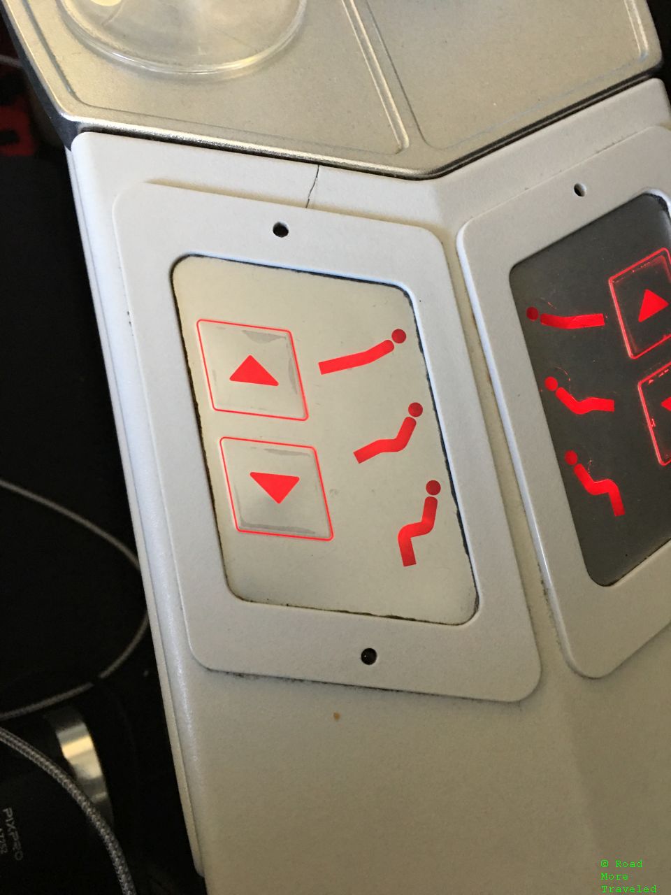 Air France Business Class seat controls