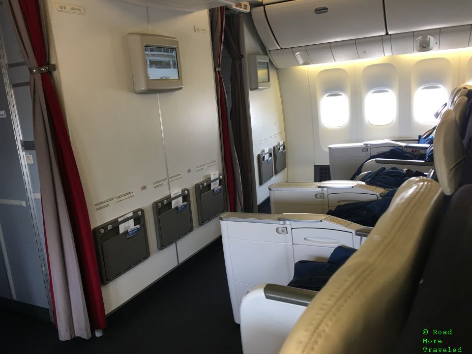 Air France B77W Business Class - front row business class seating