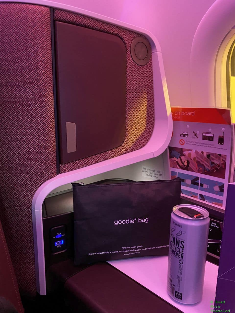 Virgin Atlantic A330-900neo Upper Class - water and amenity kit