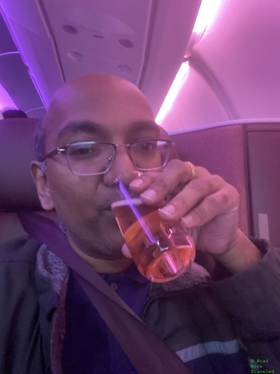 Virgin Atlantic Ruby Sipper selfie