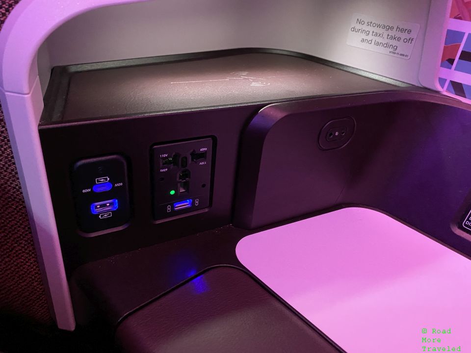 Virgin Atlantic A330-900neo Upper Class - charging station