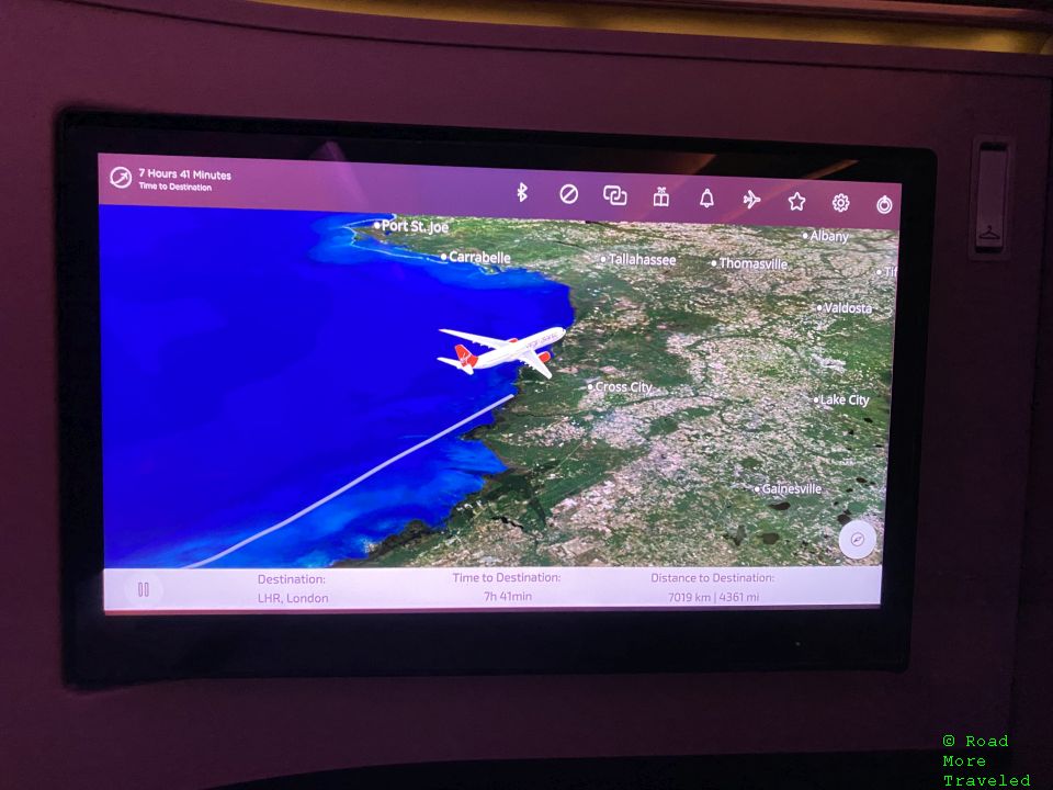 Virgin Atlantic IFE moving map