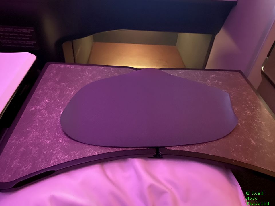 Virgin Atlantic Upper Class tray table 