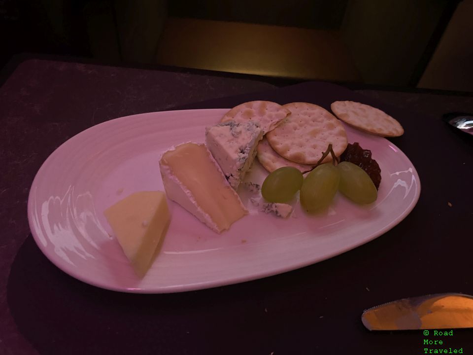 Virgin Atlantic Upper Class cheese plate