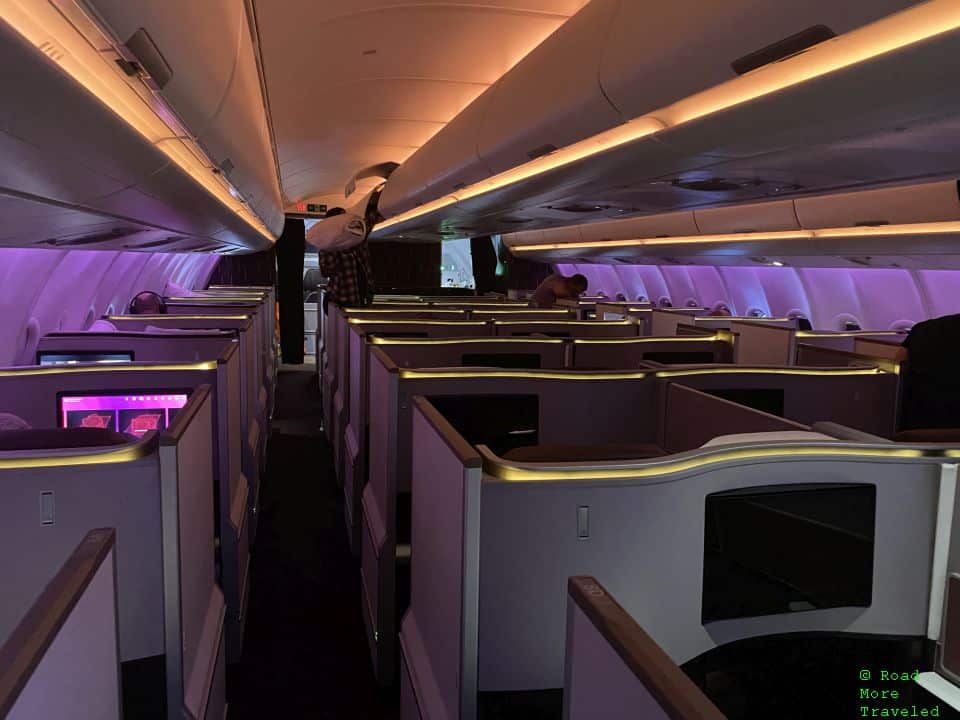 Virgin Atlantic Airbus A330-900neo Upper Class - cabin facing forward