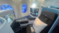 a seat in a plane