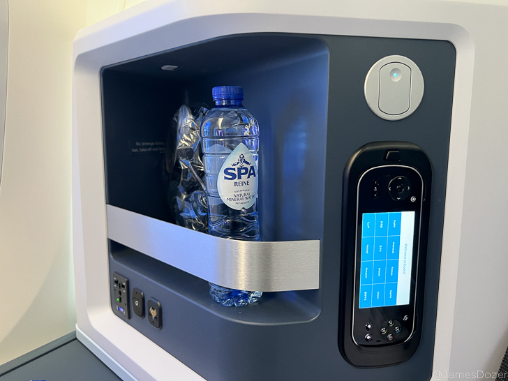 a water bottle in a machine
