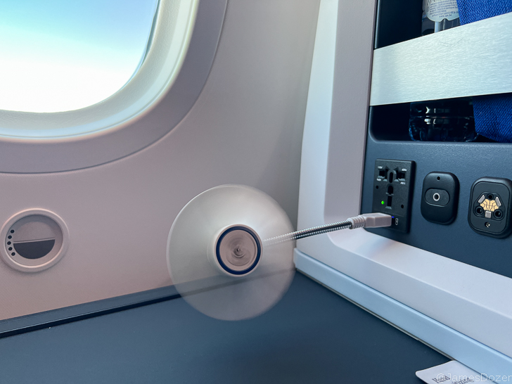 a fan in a plane
