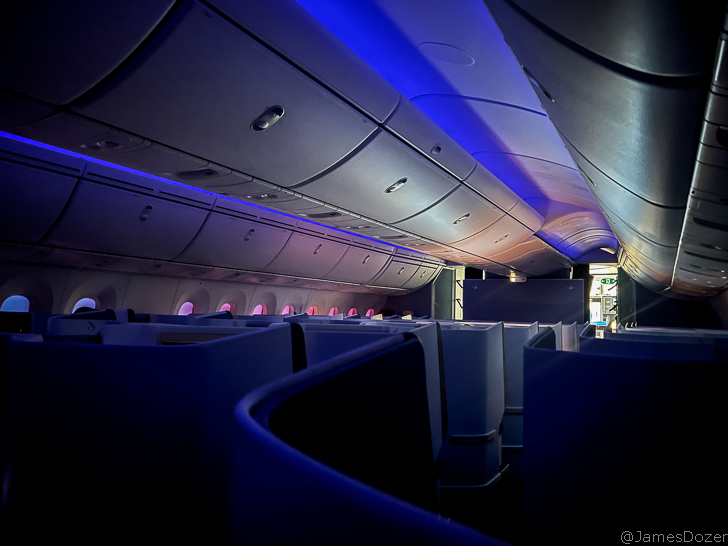 an airplane with seats and windows
