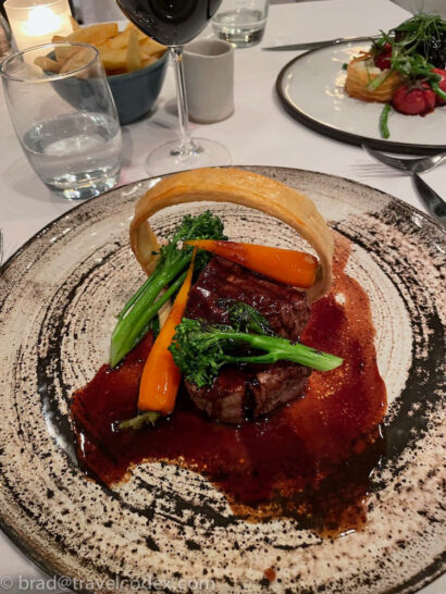 a plate of food on a table