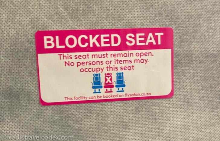 a sign on a fabric surface
