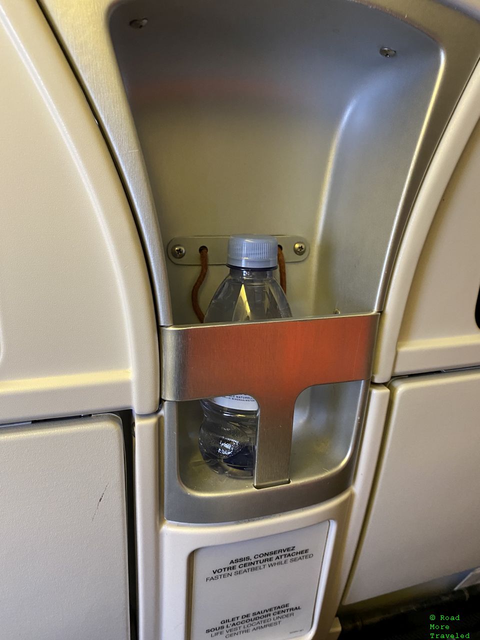 Air France Premium Economy seatback storage