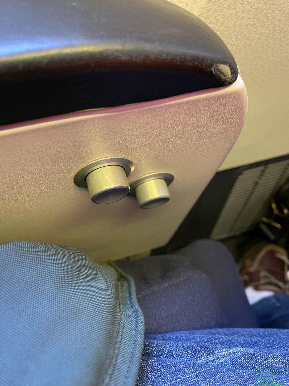 Air France Premium Economy seat controls