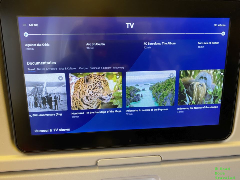 Air France Premium Economy TV shows