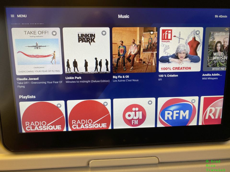Air France Premium Economy music