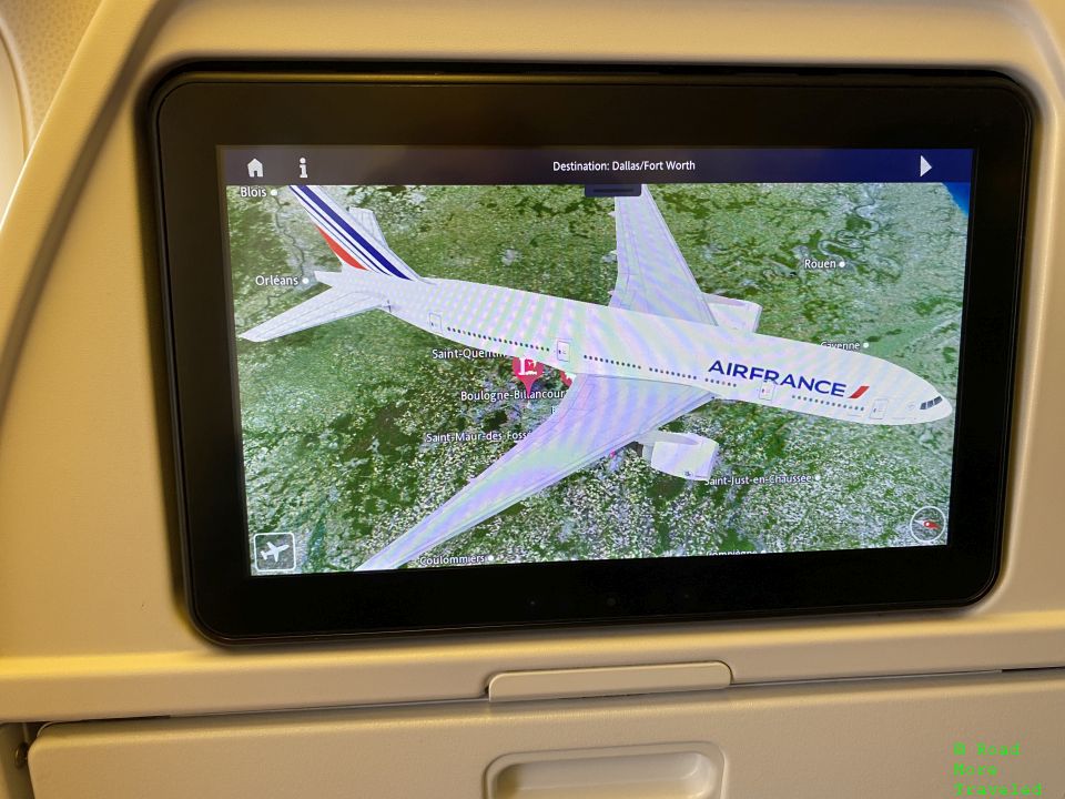 Air France moving map overhead view