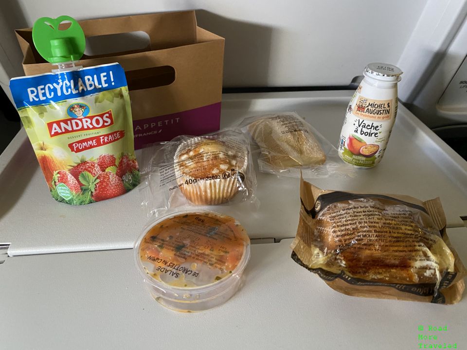 Air France Premium Economy snack box contents