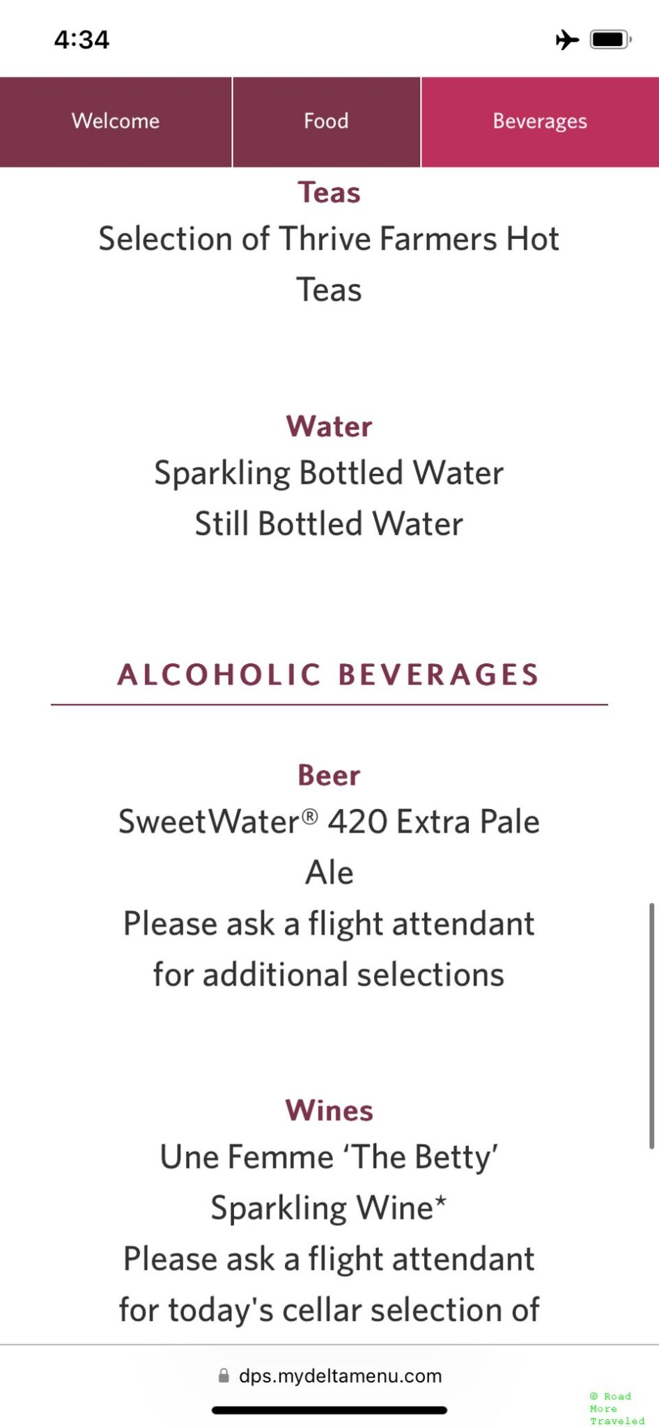 Delta Premium Select - coffee, tea, beer, wine