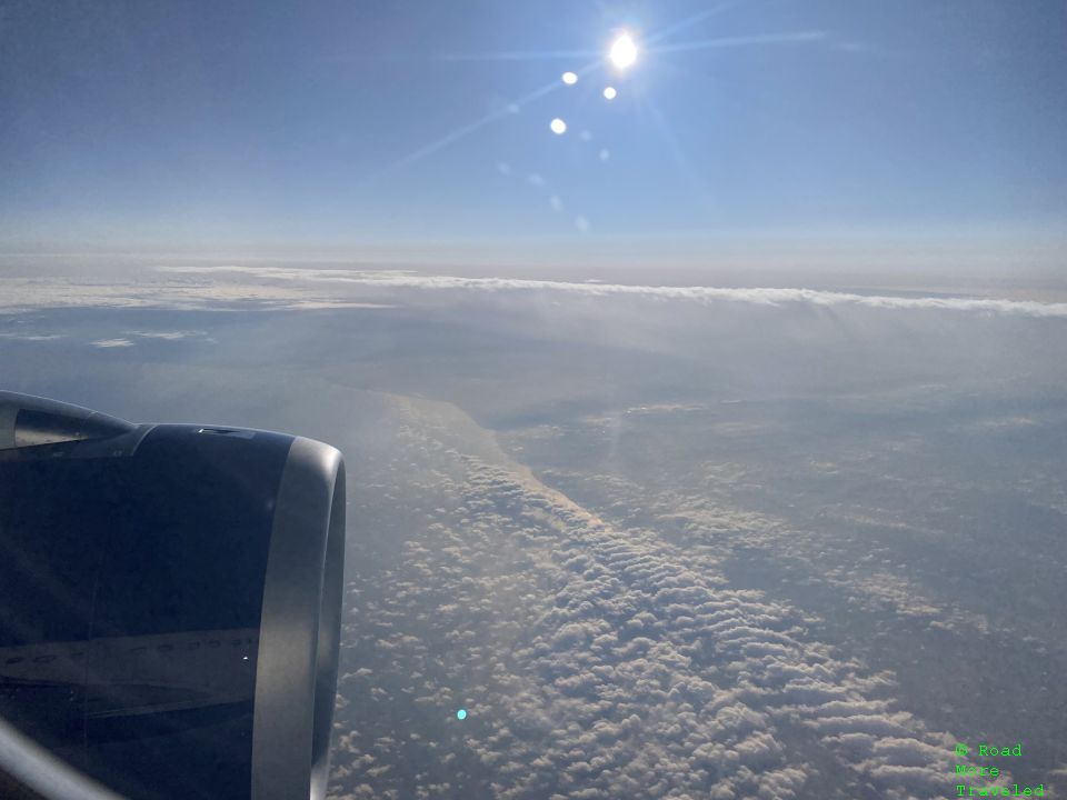 Crossing coast of France approaching CDG