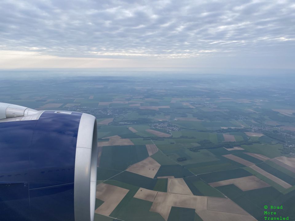 French countryside approaching CDG