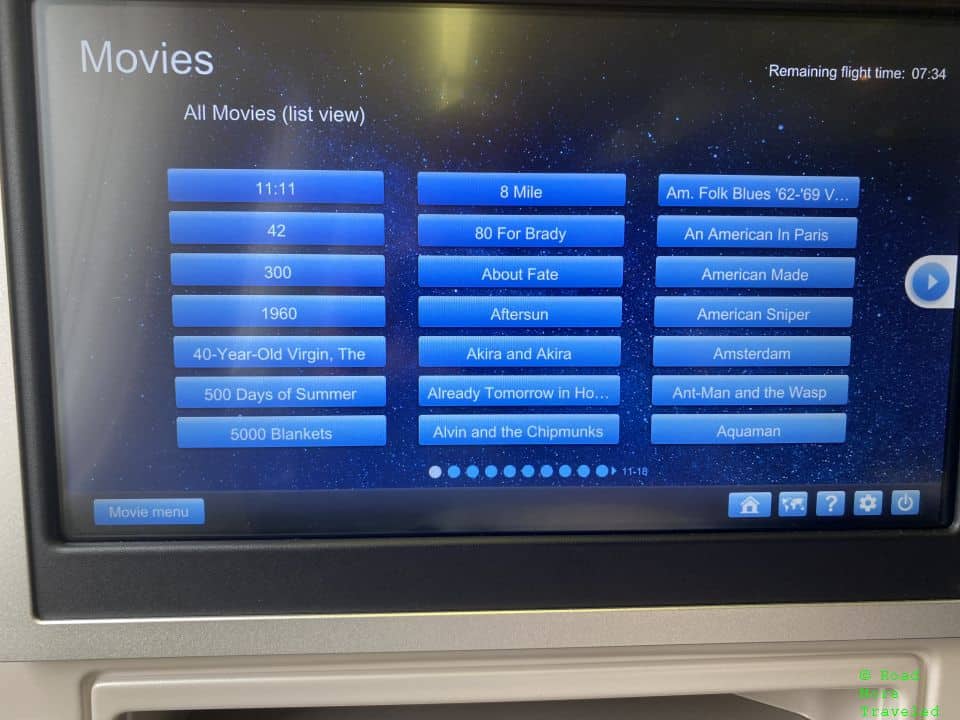 United 767-400 Polaris Business Class - movies
