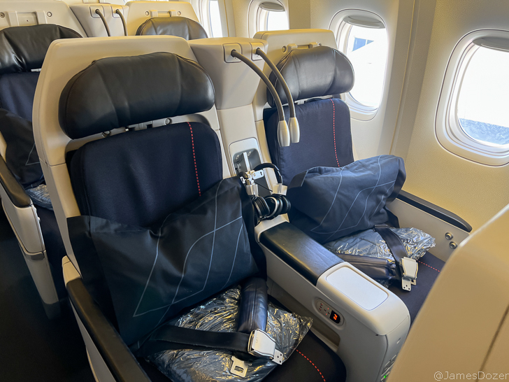a seat in a plane