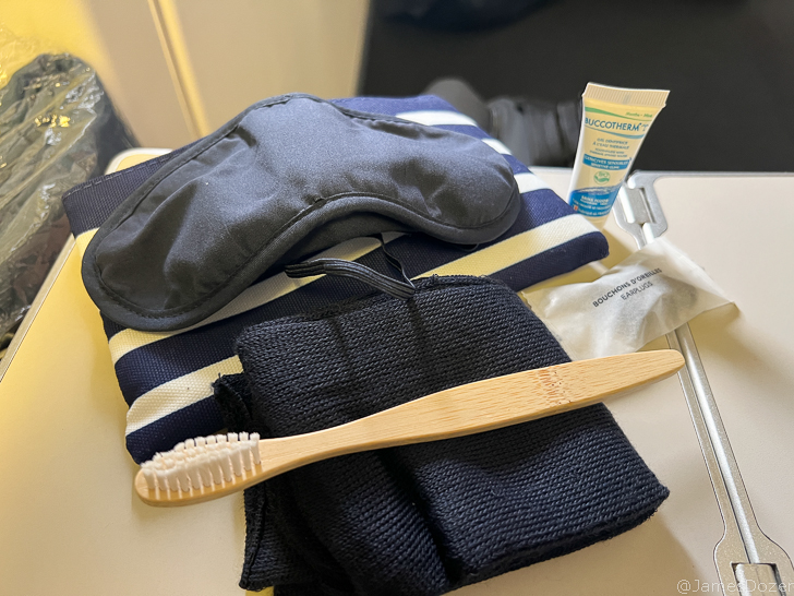 a towel and a mask on a table