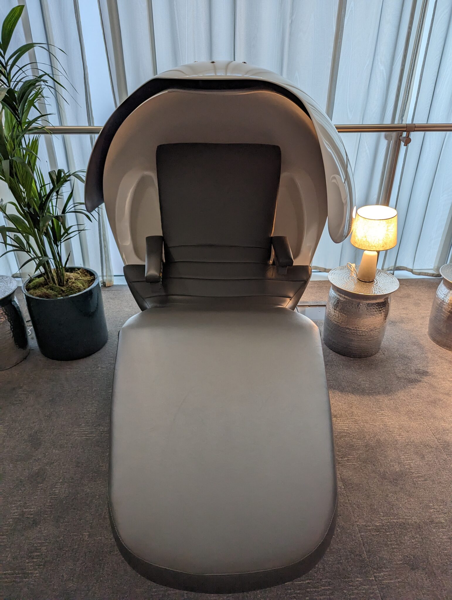 a massage chair with a cover