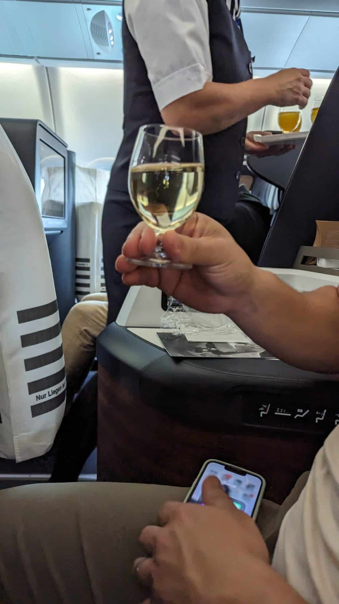 Pre-flight champagne